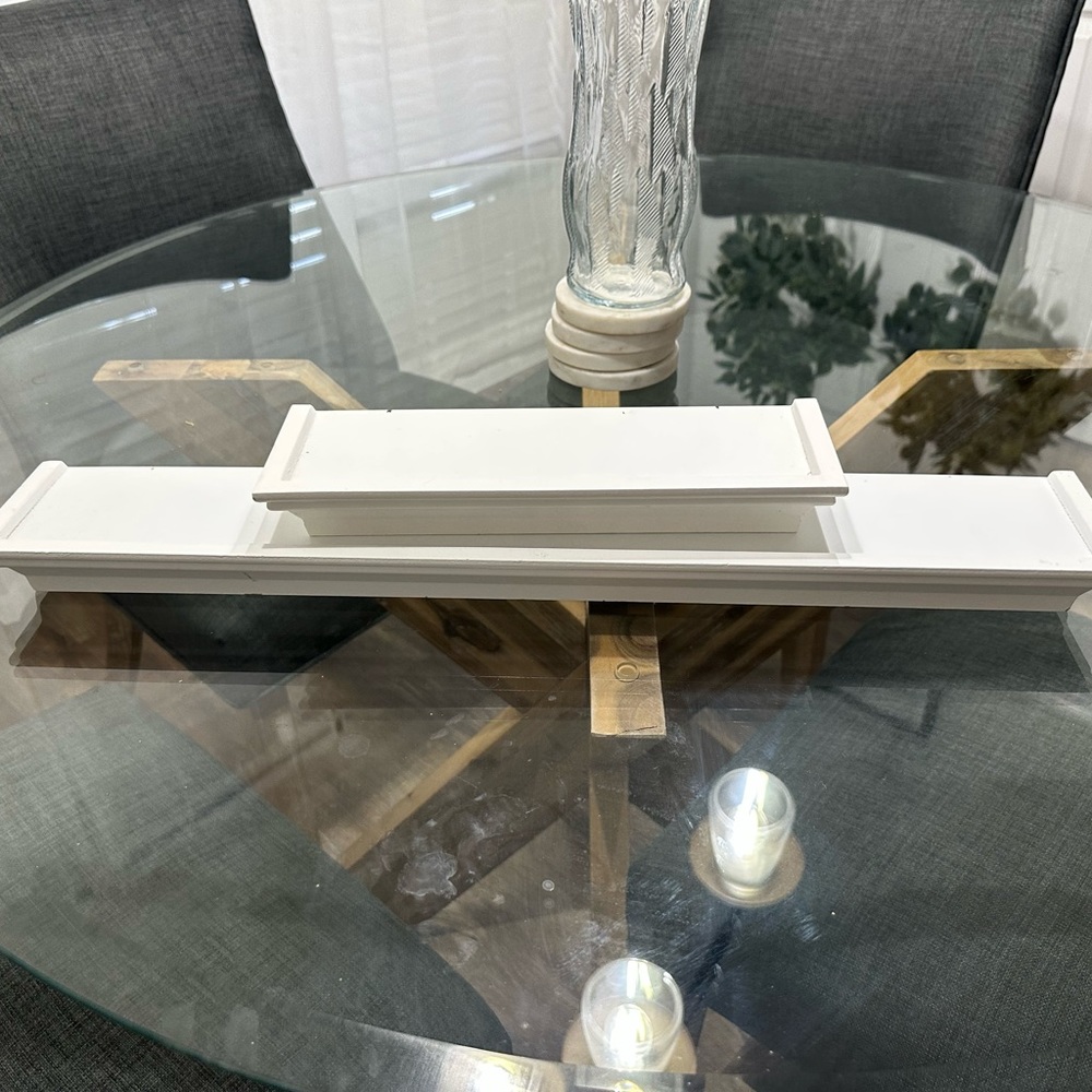 Wood, White Floating Shelves